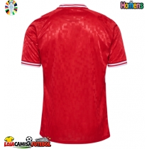 Camisa de Futebol Dinamarca Equipamento Principal Europeu 2024 Manga Curta